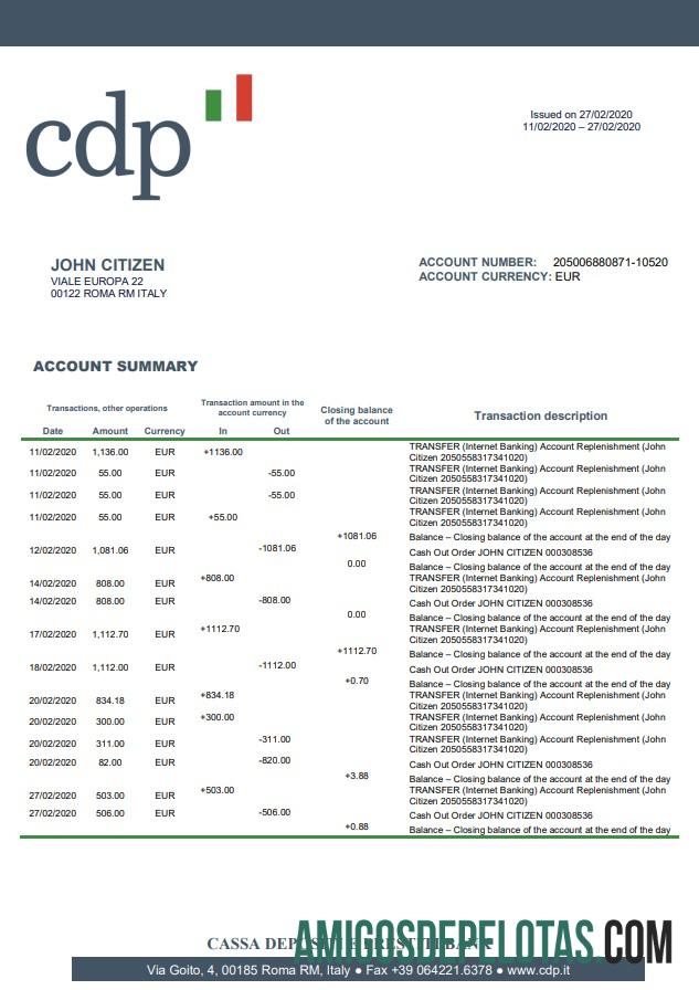 Itália Cassa Depositi e Prestiti exemplo